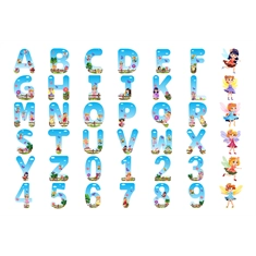 Fairyland Theme Custom Alphabet & Number Banner